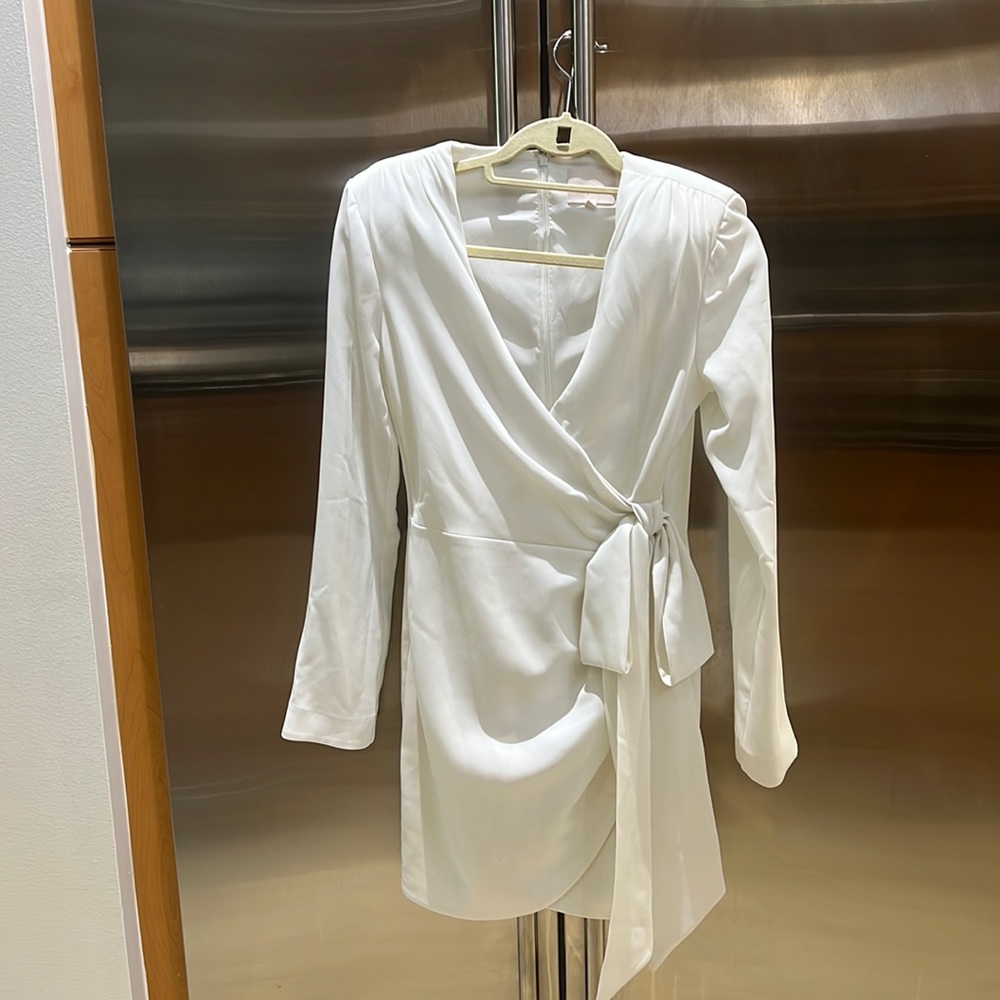 Cinq a Sept Sierra Long Sleeve Wrap Mini Dress
